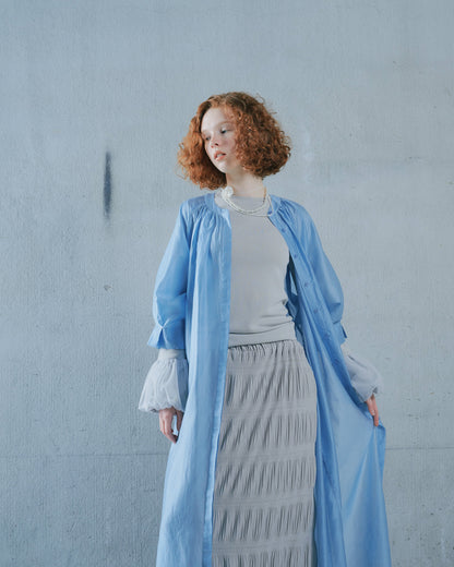 【SALE/50%0ff】Sleeve Tuck Dress [603397] blue