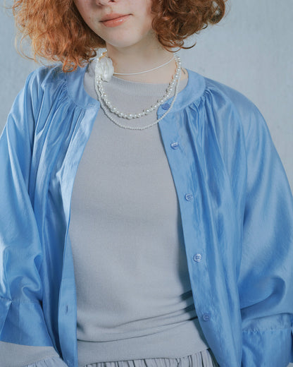 【SALE/50%0ff】Sleeve Tuck Dress [603397] blue