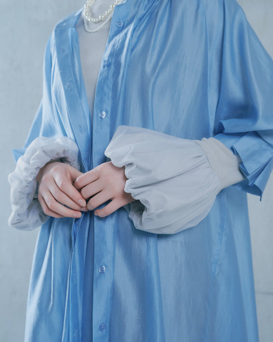 【SALE/50%0ff】Sleeve Tuck Dress [603397] blue