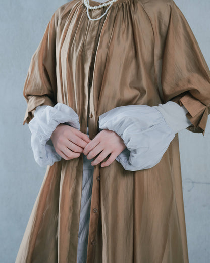 【SALE/50%0ff】Sleeve Tuck Dress [603397] mocha beige