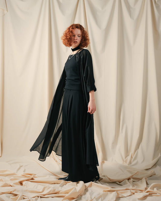 【SALE/50%0ff】Sleeve Tuck Dress [603397] black