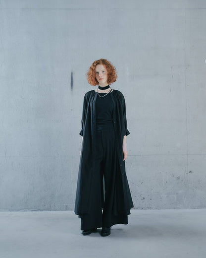 【SALE/50%0ff】Sleeve Tuck Dress [603397] black