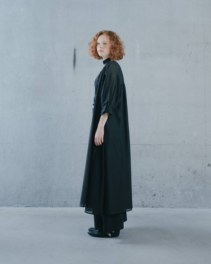 【SALE/50%0ff】Sleeve Tuck Dress [603397] black