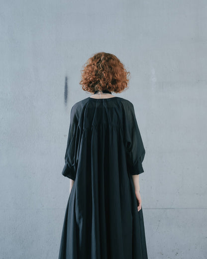 【SALE/50%0ff】Sleeve Tuck Dress [603397] black