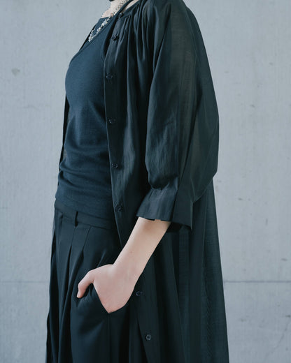 【SALE/50%0ff】Sleeve Tuck Dress [603397] black