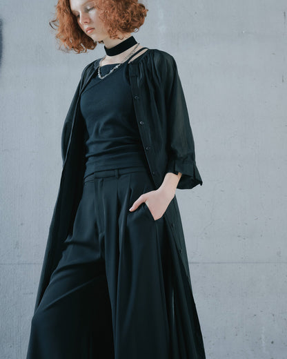 【SALE/50%0ff】Sleeve Tuck Dress [603397] black