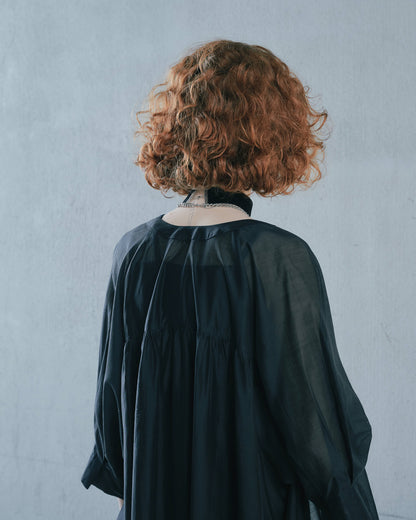 【SALE/50%0ff】Sleeve Tuck Dress [603397] black