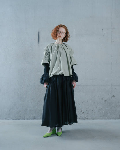 【SALE/50%0ff】Balloon Blouse [603395] light khaki