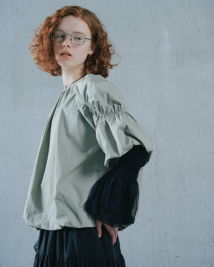 【SALE/50%0ff】Balloon Blouse [603395] light khaki