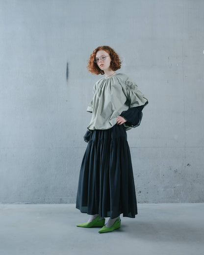 【SALE/50%0ff】Balloon Blouse [603395] light khaki