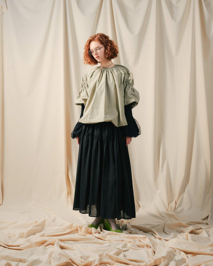 【SALE/50%0ff】Balloon Blouse [603395] light khaki