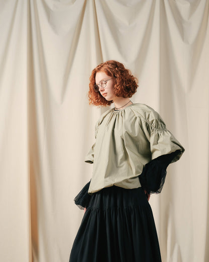 【SALE/50%0ff】Balloon Blouse [603395] light khaki