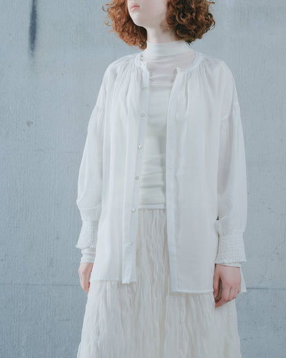 【SALE/50%0ff】2way Sheer Blouse [603391] off