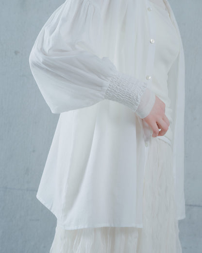 【SALE/50%0ff】2way Sheer Blouse [603391] off