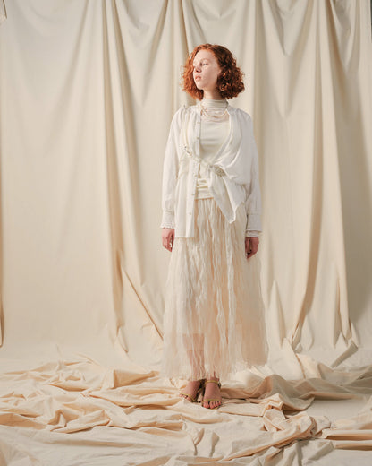 【SALE/50%0ff】2way Sheer Blouse [603391] off