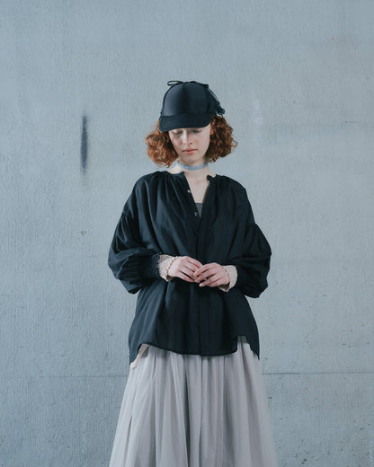 【SALE/50%0ff】2way Sheer Blouse [603391] black
