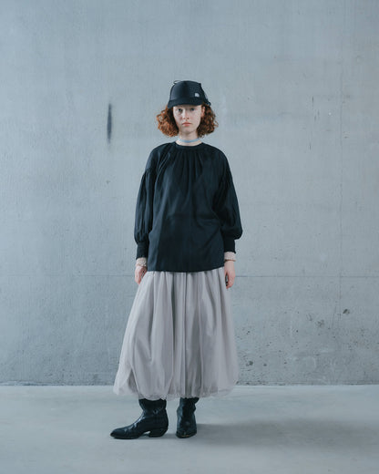 【SALE/50%0ff】2way Sheer Blouse [603391] black