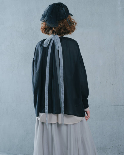 【SALE/50%0ff】2way Sheer Blouse [603391] black
