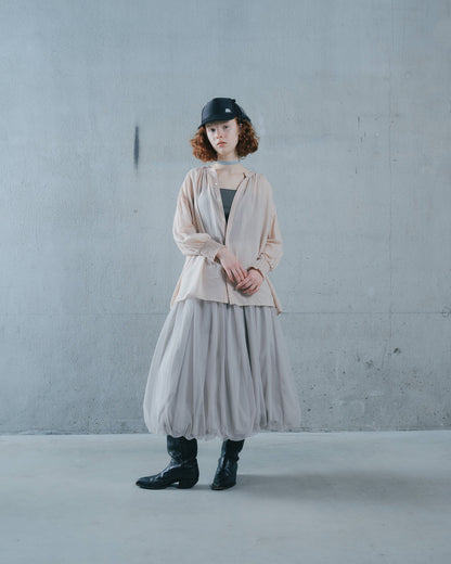 【SALE/50%0ff】2way Sheer Blouse [603391] pink beige