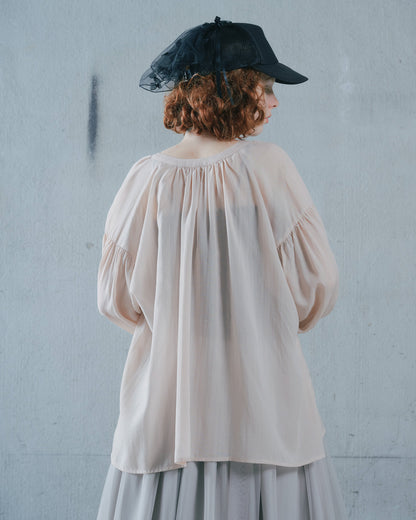 【SALE/50%0ff】2way Sheer Blouse [603391] pink beige