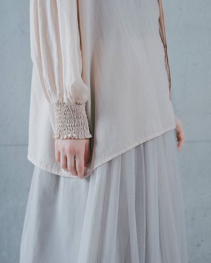 【SALE/50%0ff】2way Sheer Blouse [603391] pink beige