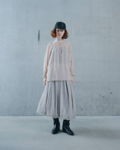 【SALE/50%0ff】2way Sheer Blouse [603391] pink beige