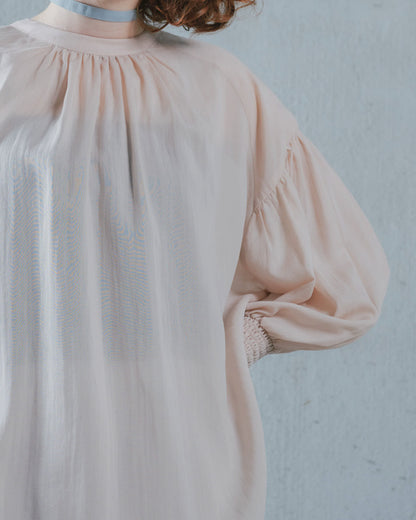 【SALE/50%0ff】2way Sheer Blouse [603391] pink beige