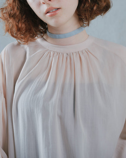 【SALE/50%0ff】2way Sheer Blouse [603391] pink beige
