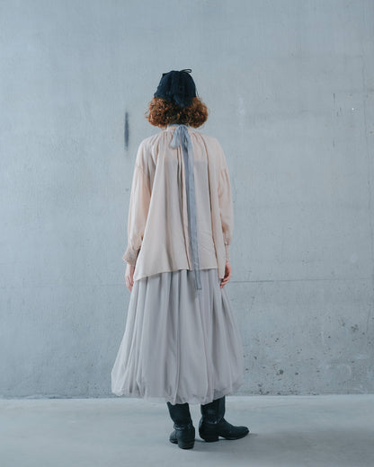 【SALE/50%0ff】2way Sheer Blouse [603391] pink beige