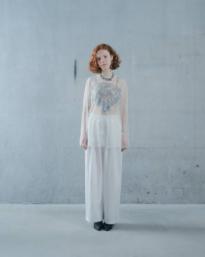 【SALE/50%0ff】Lace Tops [603368] ivory