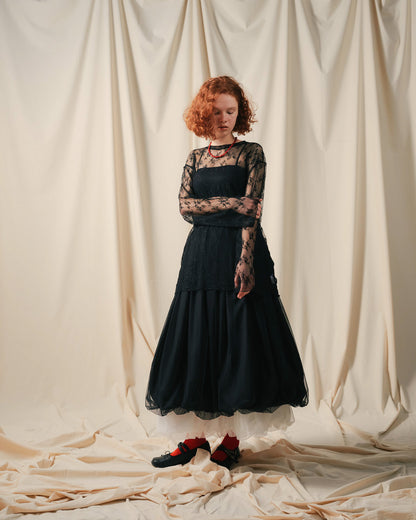 【SALE/50%0ff】Lace Tops [603368] black