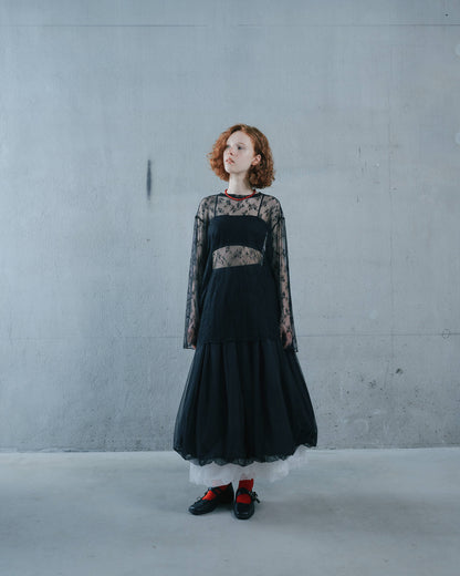 【SALE/50%0ff】Lace Tops [603368] black