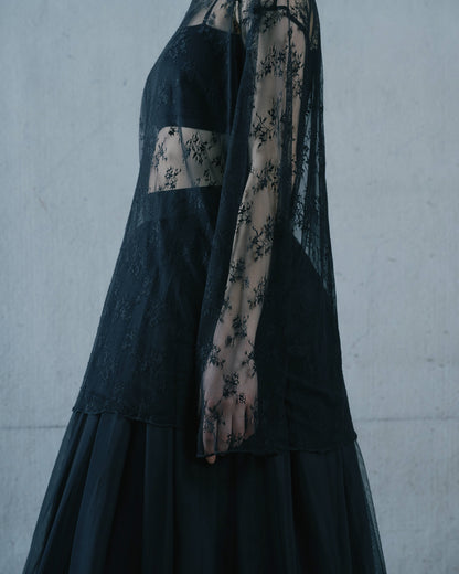 【SALE/50%0ff】Lace Tops [603368] black