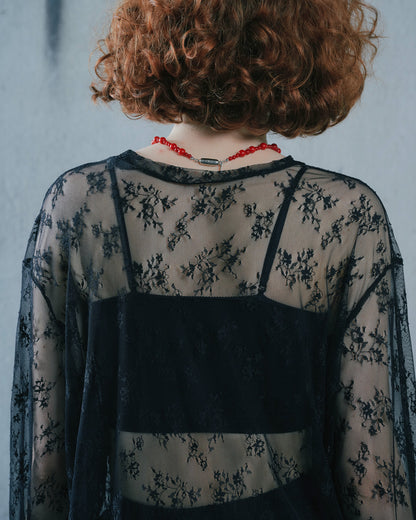【SALE/50%0ff】Lace Tops [603368] black