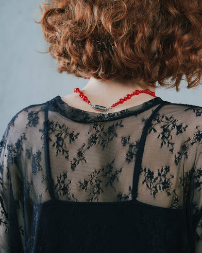【SALE/50%0ff】Lace Tops [603368] black