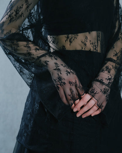 【SALE/50%0ff】Lace Tops [603368] black