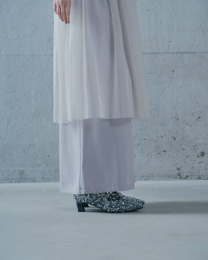 【SALE/50%0ff】Jacquard × Tulle Skirt [603390] pink