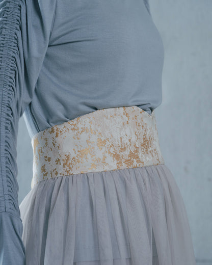 【SALE/50%0ff】Jacquard × Tulle Skirt [603390] pink