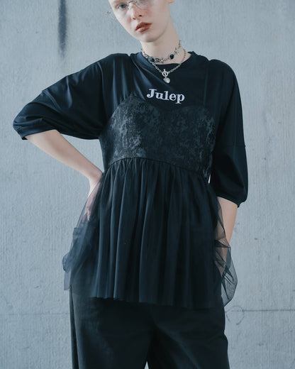 【SALE/50%0ff】Jacquard Bustier [603389] black