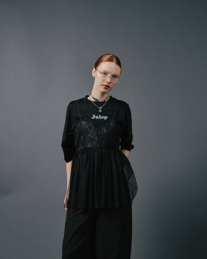 【SALE/50%0ff】Jacquard Bustier [603389] black