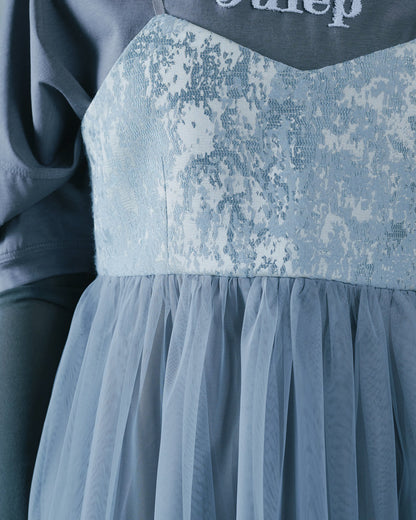 【SALE/50%0ff】Jacquard Bustier [603389] blue grey