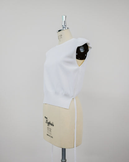 Shoulder Padd Kint Tops [603409] off(01)