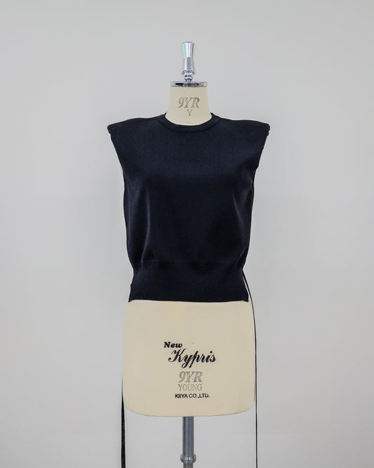 Shoulder Padd Kint Tops [603409] black(99)