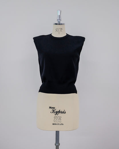 Shoulder Padd Kint Tops [603409] black(99)