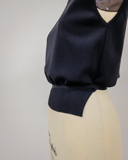 Shoulder Padd Kint Tops [603409] black(99)