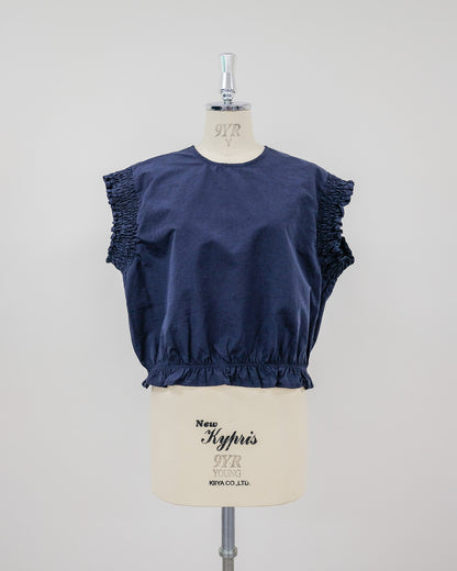Gather Sleeve Blouse [603412] navy(49)
