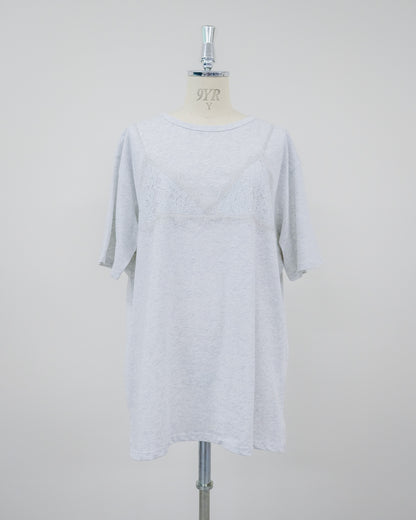 Lace Layered T-Shirt [603407] l.grey(70)