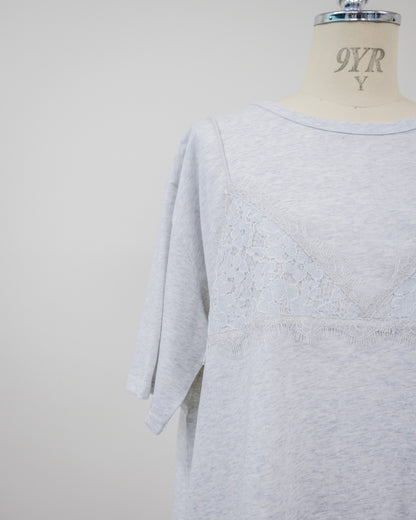 Lace Layered T-Shirt [603407] l.grey(70)
