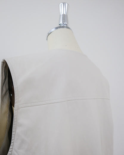 Fake Leather Vest [603423] beige(05)