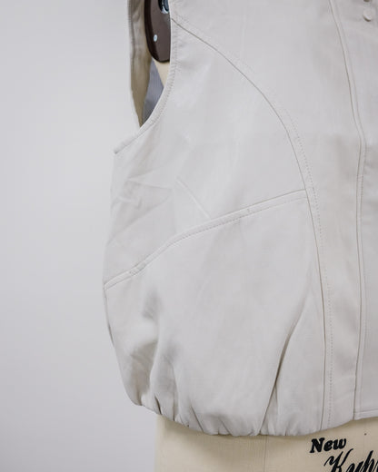 Fake Leather Vest [603423] beige(05)